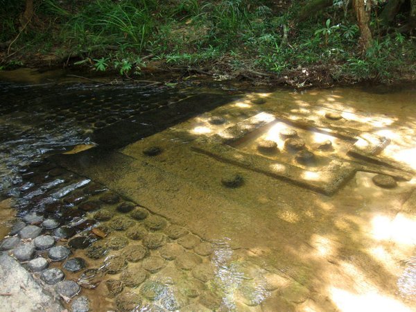 Kbal Spean - Lingas (phallic symbols) carved in the river bed