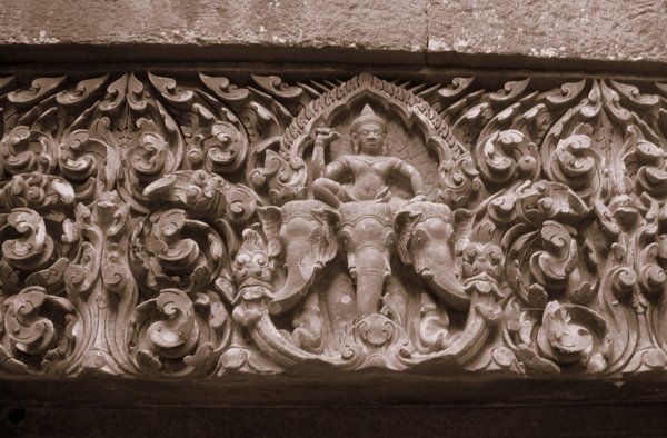 Carving at Wat Phu Champasak