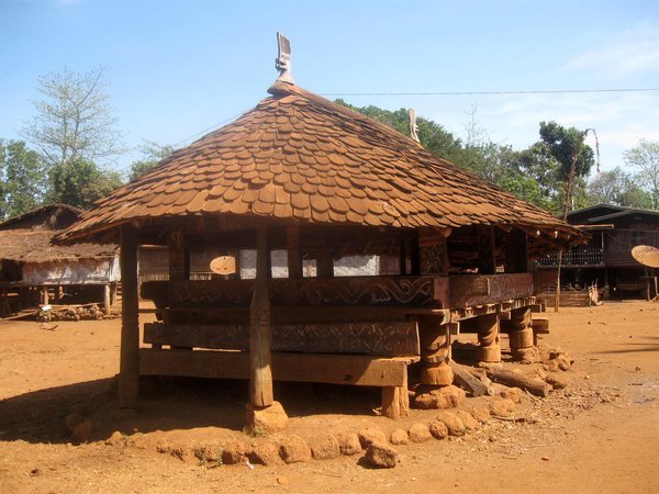 Spirit house at village on Bolaven Plateau