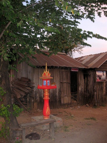 A spirit house - all houses in Cambodia have one