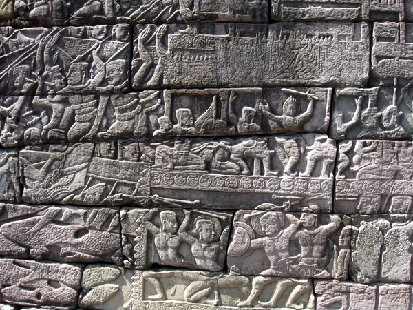 Wall carvings at Banteay Chhmar 1