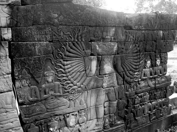 Carving with many arms at Banteay Chhmar