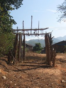 Akha village gate - if you touch the gate they have to sacrifice an animal to appease the spirits!