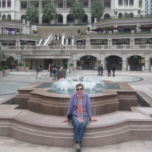 Linny in the shopping precinct in Kowloon