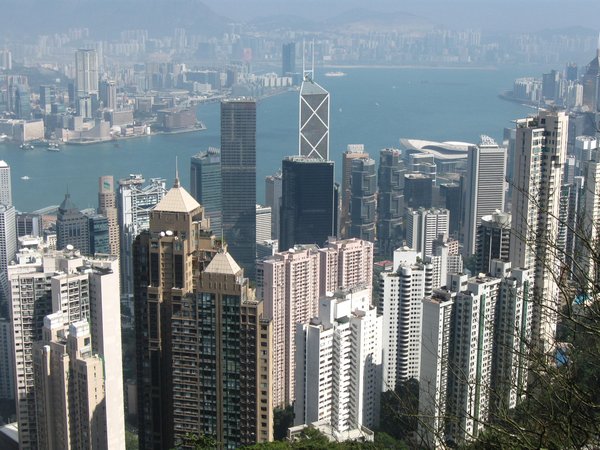 Hong Kong island skyscrapers