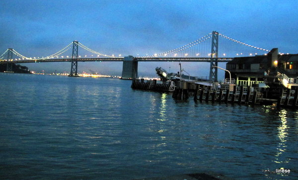 Evening view of Bay Bridge