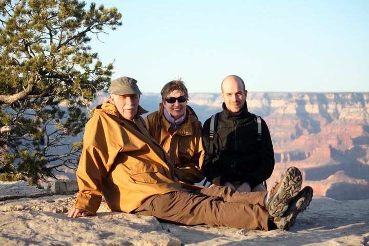 Jerry, Devin andI at sunset, Grand Canyon 
