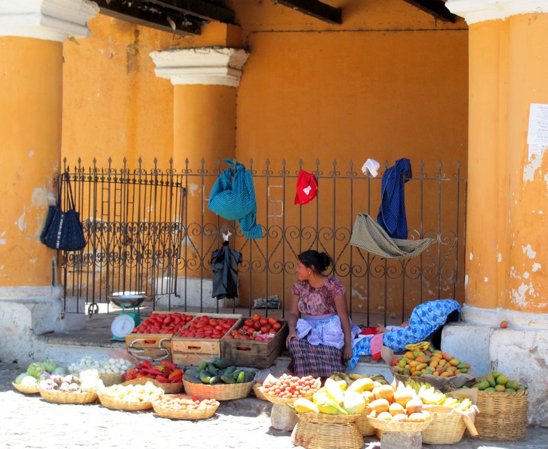 Village lady selling vegetables