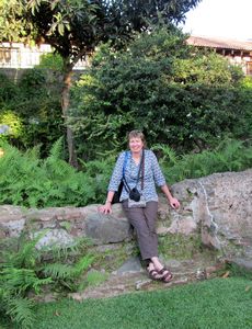 Me in the lush gardens at museum/hotel
