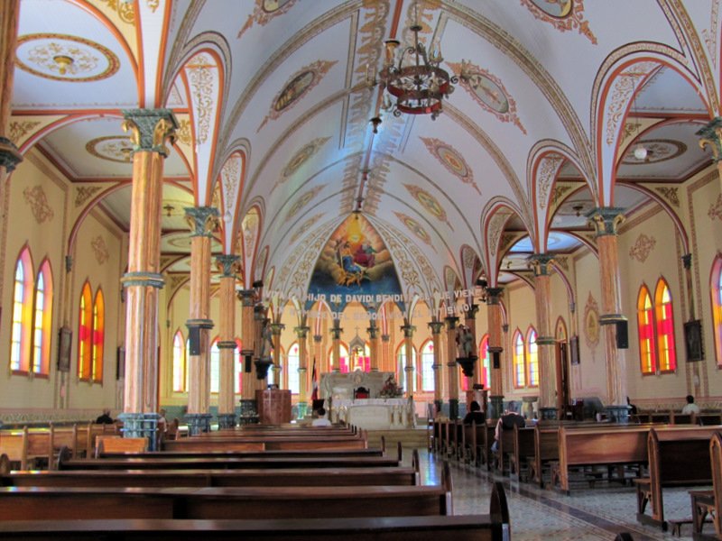 Interior of the church in Zarcero
