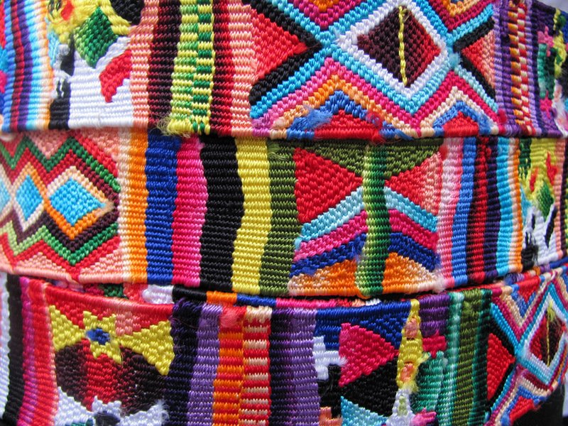 Hand woven (and very expensive!) belts the women tie around their waists.