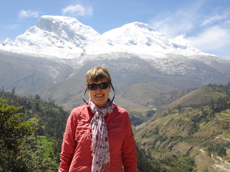 Linny with Mt Huascaran in the background