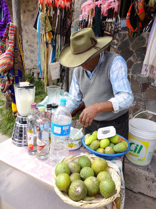 A local man making Pisco Sours for the tourists - at 10am in the morning! They were good....