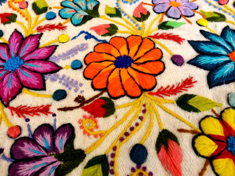 Colourful embroidery