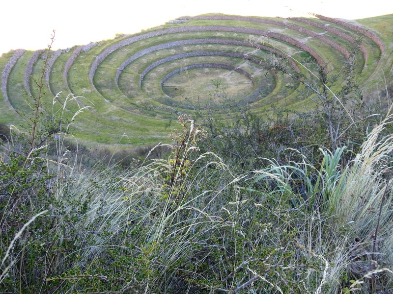 The circular Inca terraces of Moras in the Sacred Valley