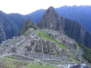 Machu Picchu just before the sun came over the mountains