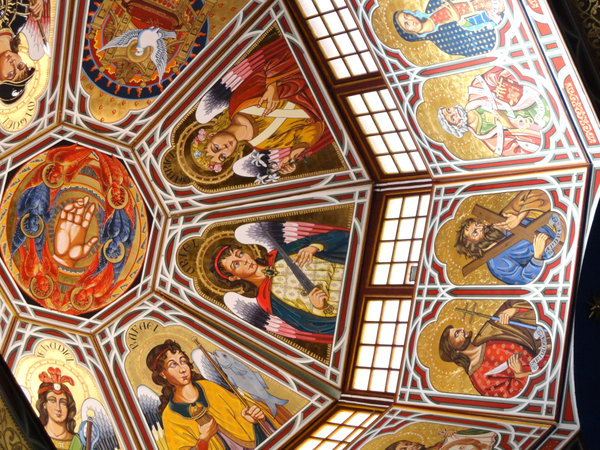 Painted dome within the church
