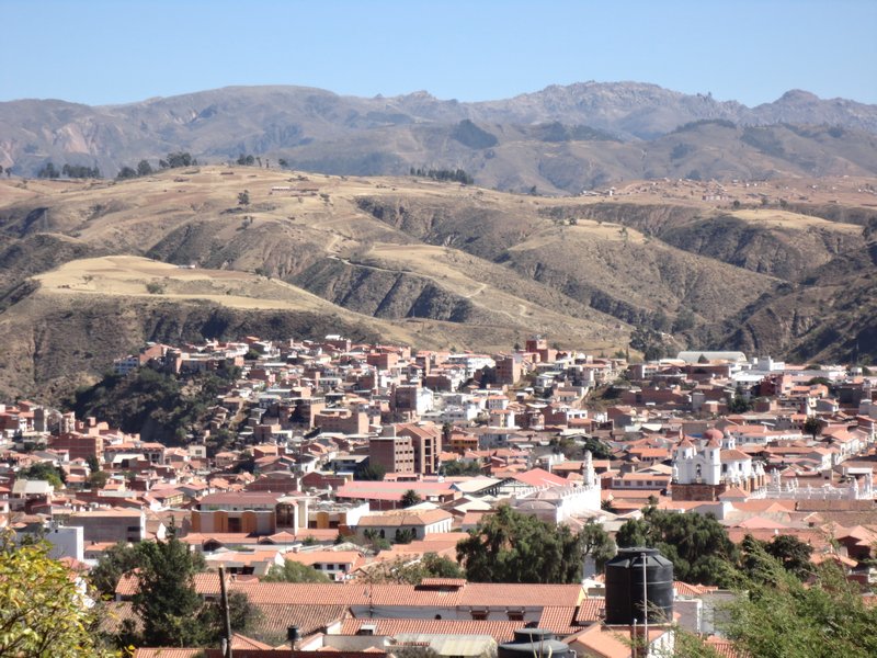 Looking across the rooftops of Sucre