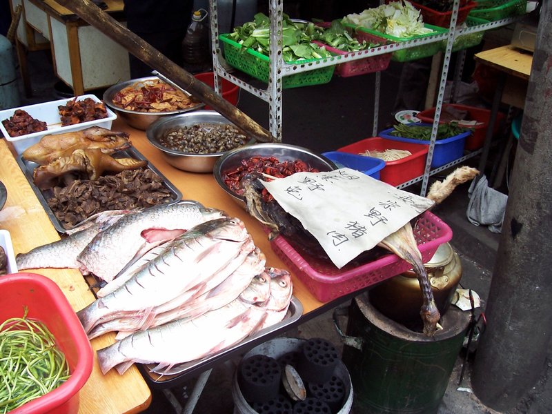 Take away stall in Wuhan