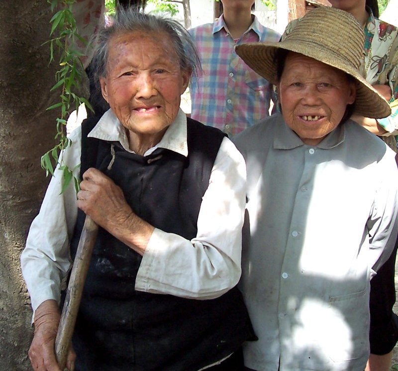 Elderly village ladies