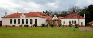 Colonial building within the grounds of the Jesuit ruins in San Ignacio Mini