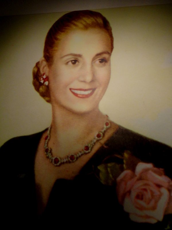 Portrait of Eva Peron at the Evita Museum
