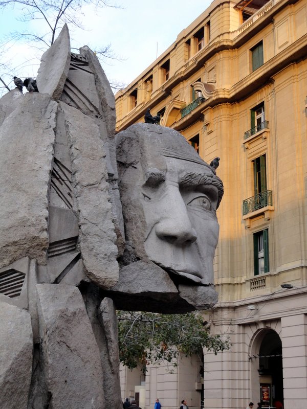 Interesting sculpture in the Plaza de Armes