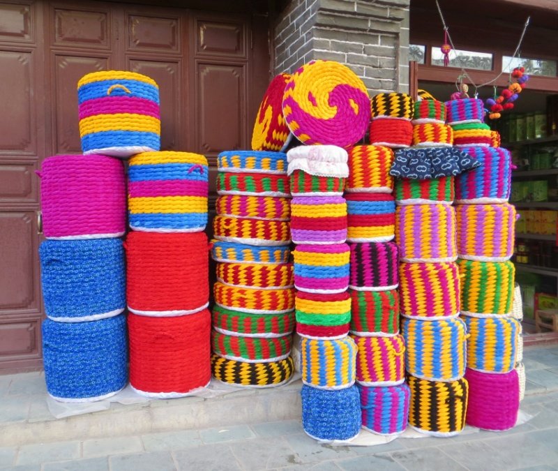 Woven stools - in all vibrant colours