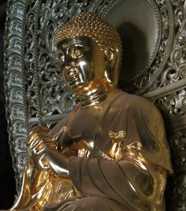 Gilt Buddha in the temple
