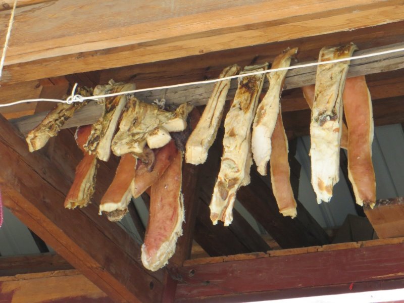 Pork hanging out to dry