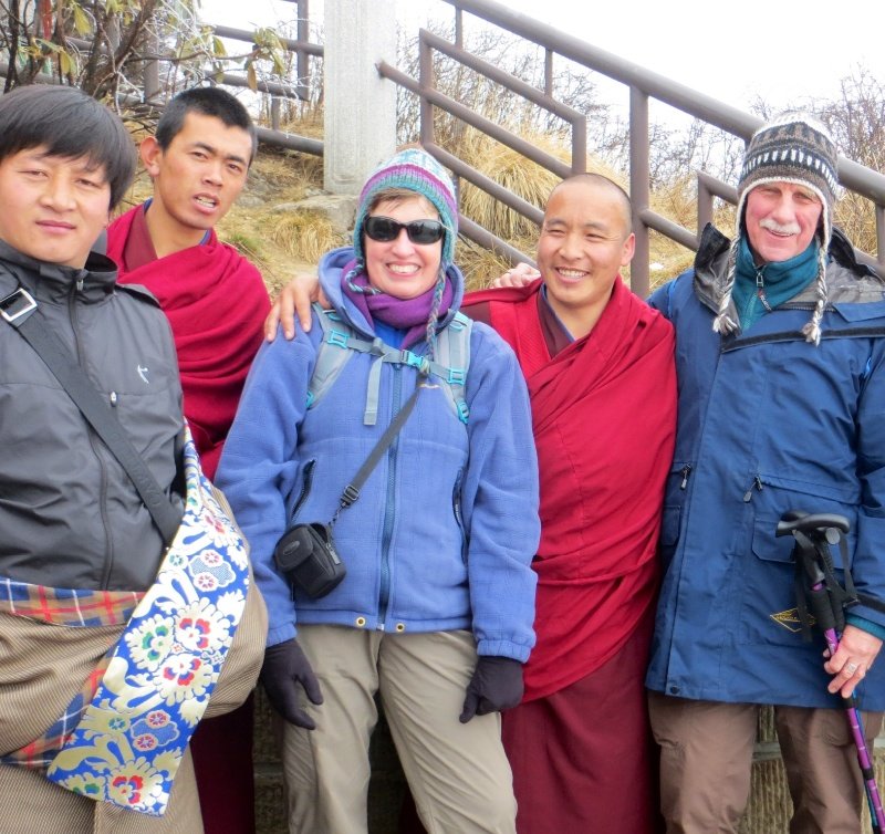 The monks rushed up to us with their cameras and wanted to take our photos!