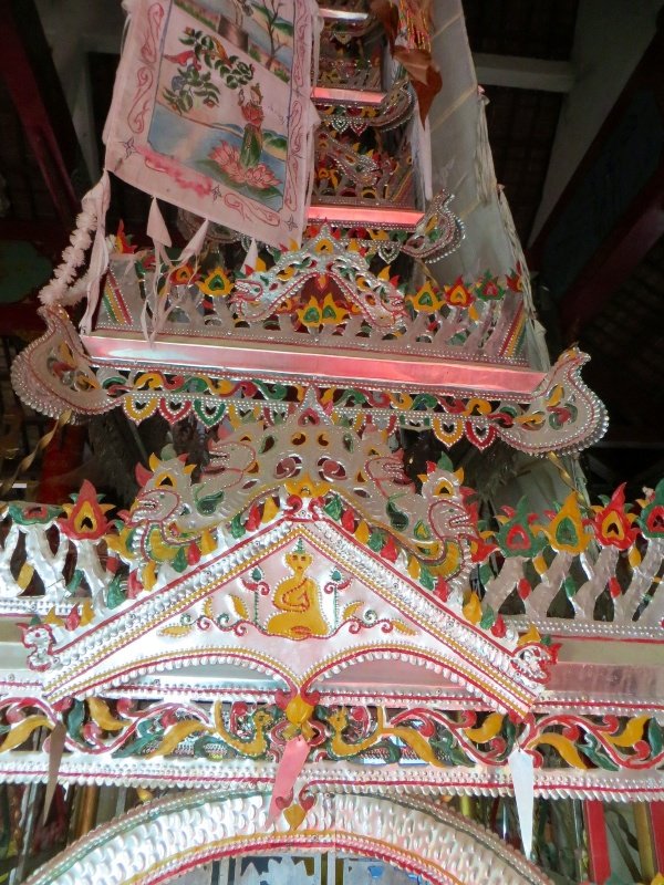 Tin foil temple altar decoration