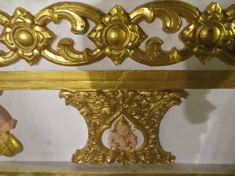 Gold covered temple wall decorations