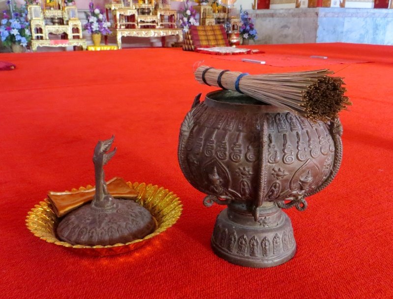 Items within the temple in Ubon Ratchathani