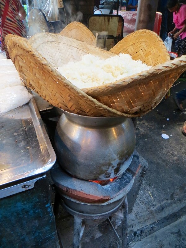Rice steamer at Ubon market