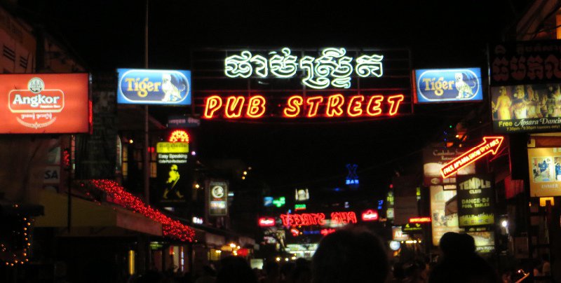 Pub Street - the epicentre of nightlife in Siem Reap
