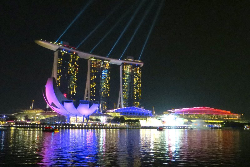 Brilliant light display from Marina Bay Sands 