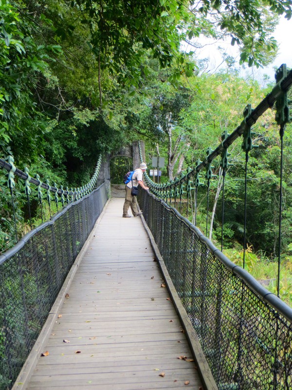 Long suspension bridge in Walami National Park