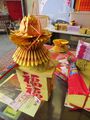 Paper money offerings were made into amazing oragami shapes
