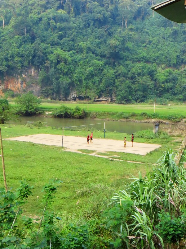 Handball pitch in the village we stayed in at Ba Be Lake