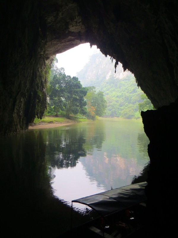 From within the Puong cave on the lake