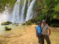 Jerry and I in front of the falls on the Vietnamese side
