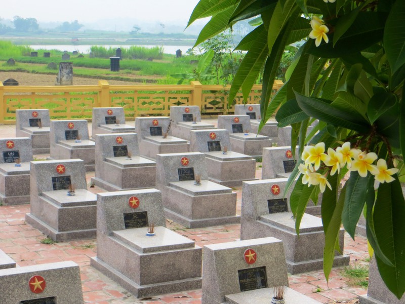 Vietnamese war cemetery - graves from the 'American' war 