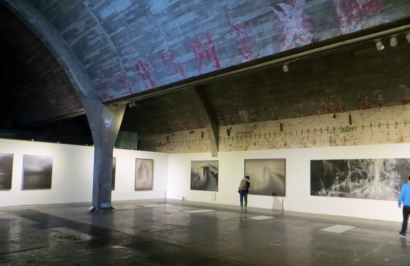 Interior of one of the massive warehouse turned art gallery at 798 Art Zone