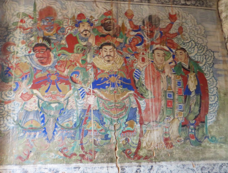 Wall colours at Yungang Caves