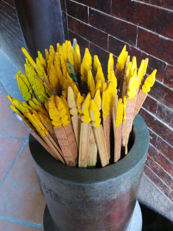 Lucky sticks in the Guandi Temple