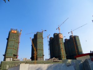 Construction site in the centre of Quanzhou