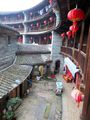 Red lanterns around the verandahs of Zhencheng Lou