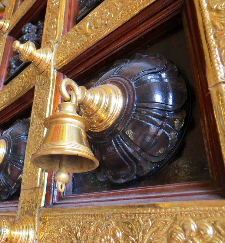 Bells on the Sri Veeramakaliamman Temple door.