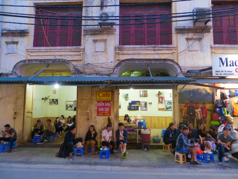 Restaurant scene in Hanoi